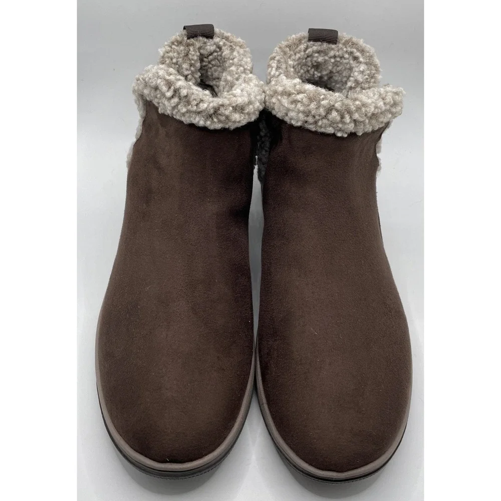 Clarks Cloudsteppers Brown Faux Shearling Ankle Boots Womens 9.5 M 261741324075